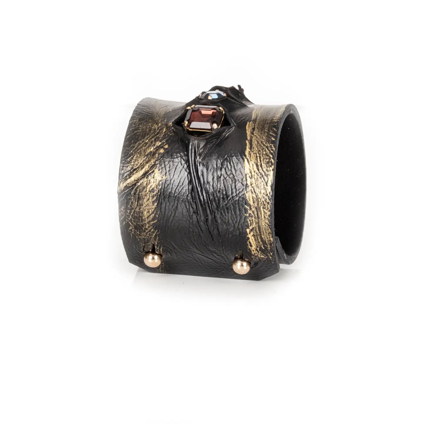 Oracle Relic Multi-Stone Leather Cuff
