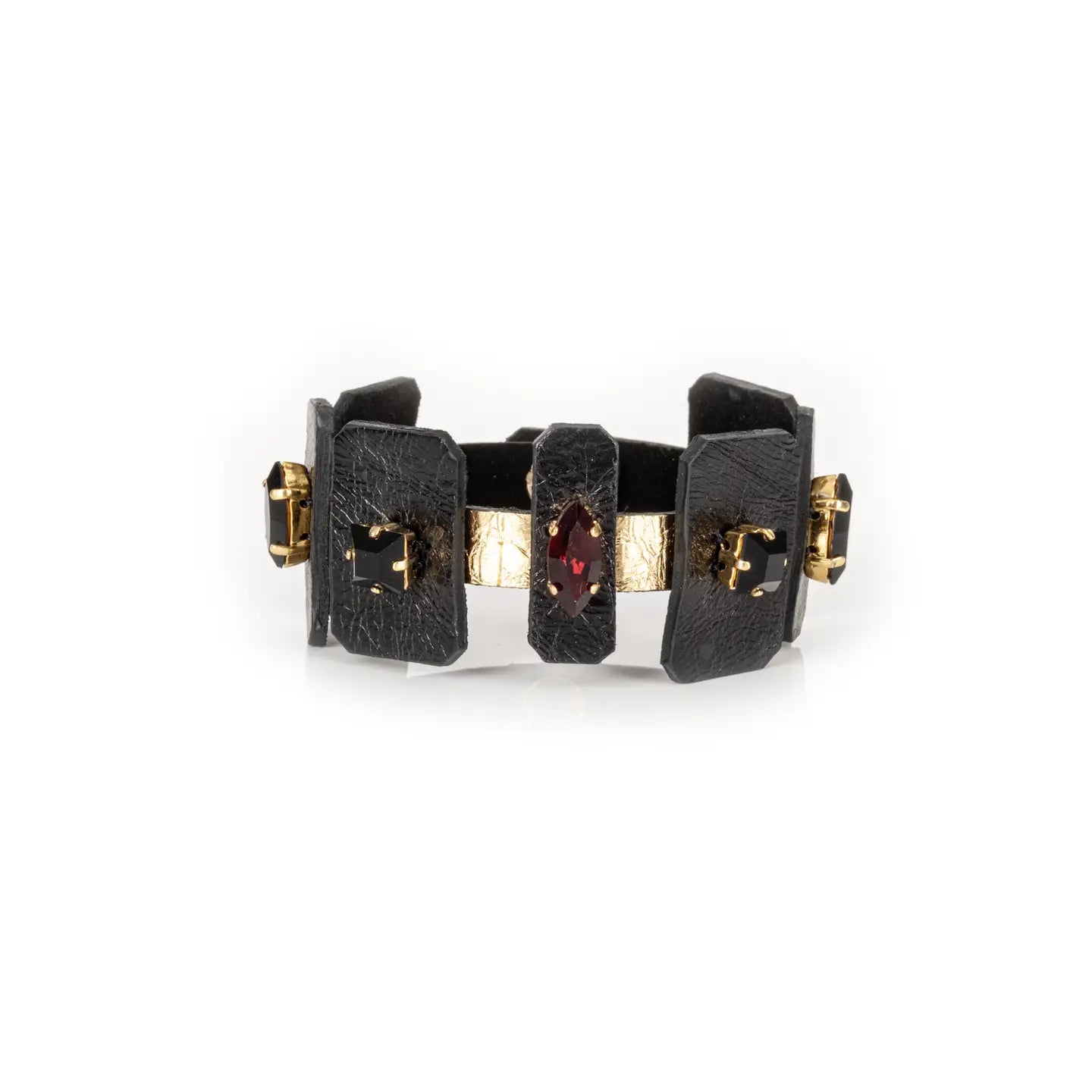Obsidian Relic Modular Leather Cuff