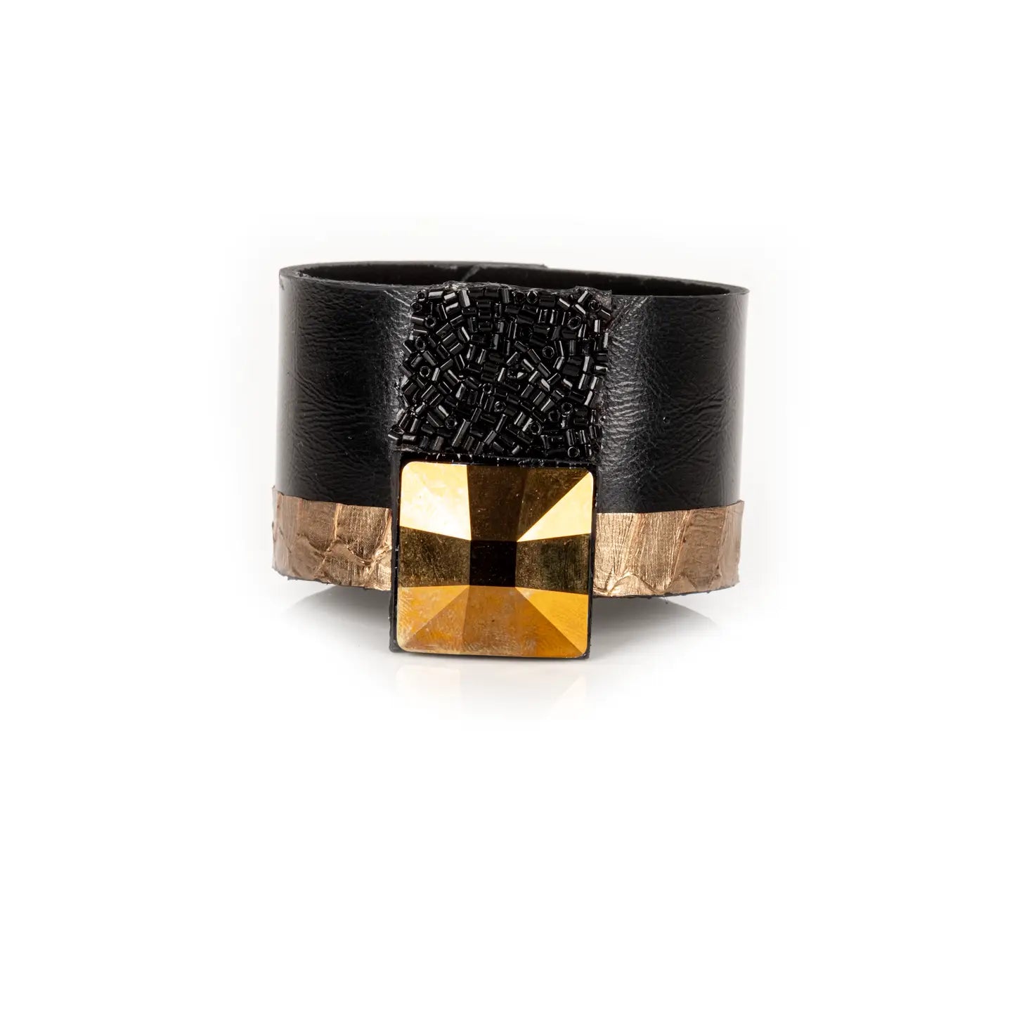 Obsidian Empire Statement Leather Cuff