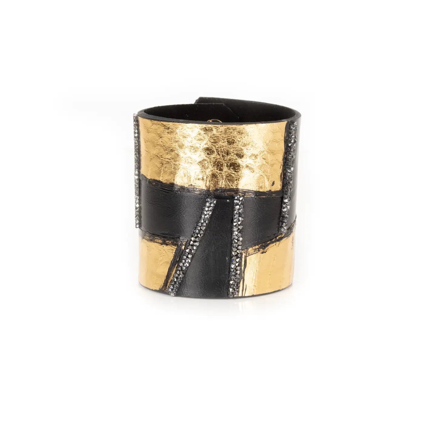 Midnight Empire Gold Panel Statement Cuff