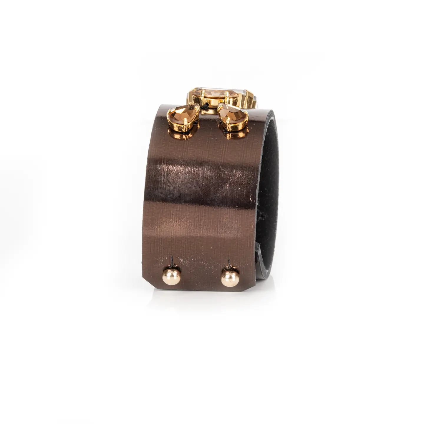 Amber Dominion Leather Cuff Bracelet