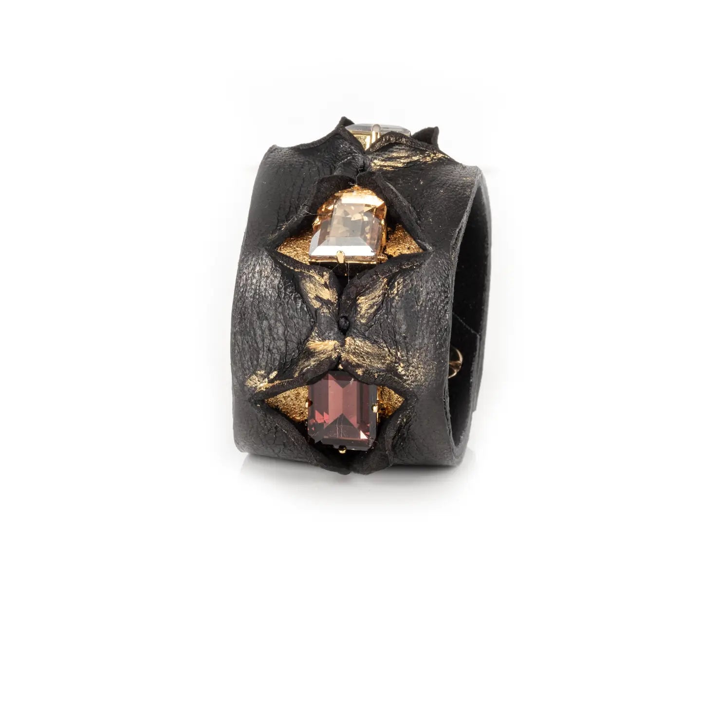 Solar Relic Sculpted Leather Cuff