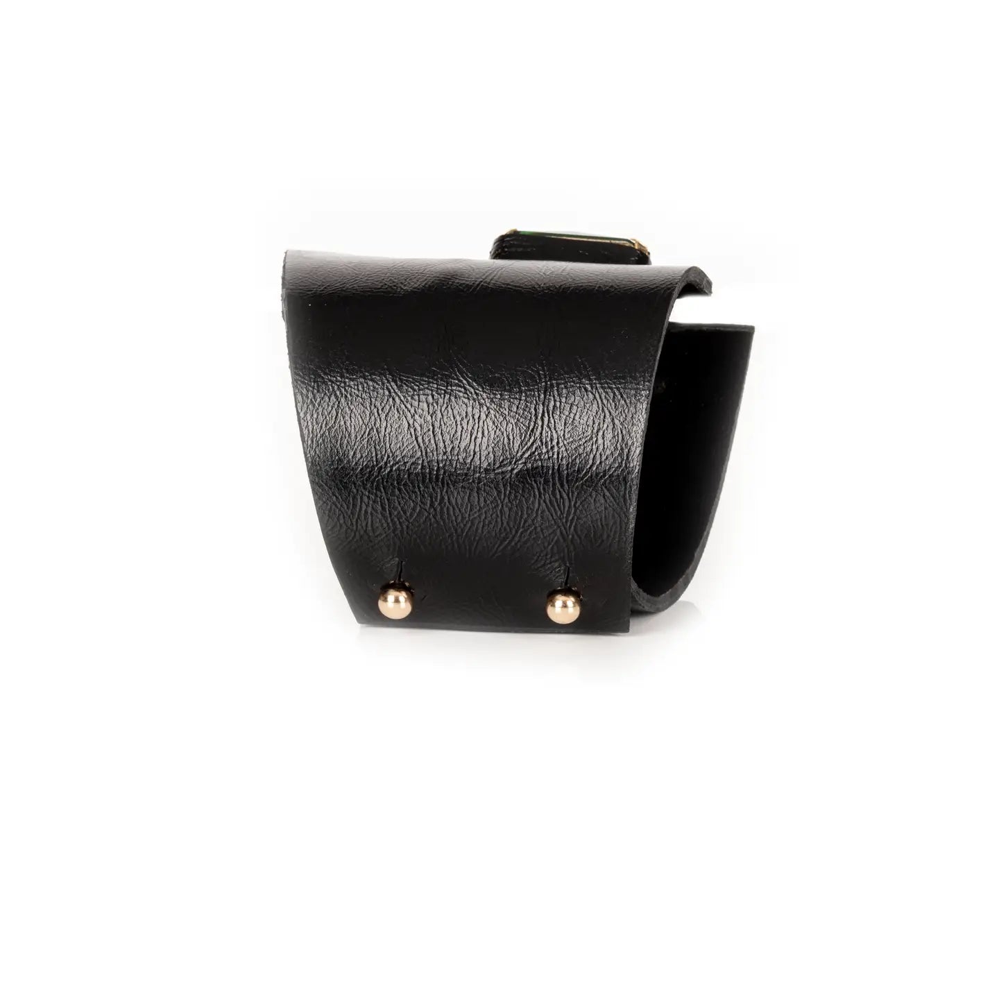 Emerald Dominion Leather Statement Cuff