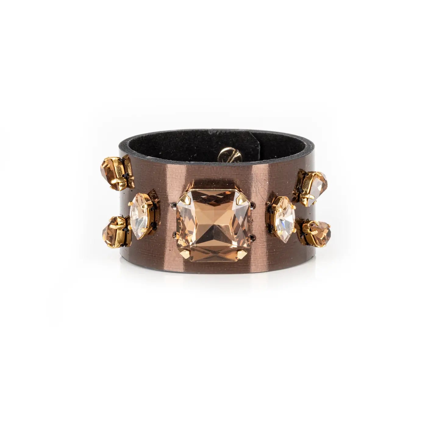 Amber Dominion Leather Cuff Bracelet