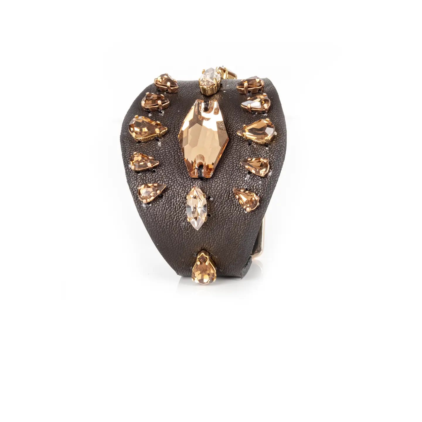 Golden Relic Leather Cuff Bracelet