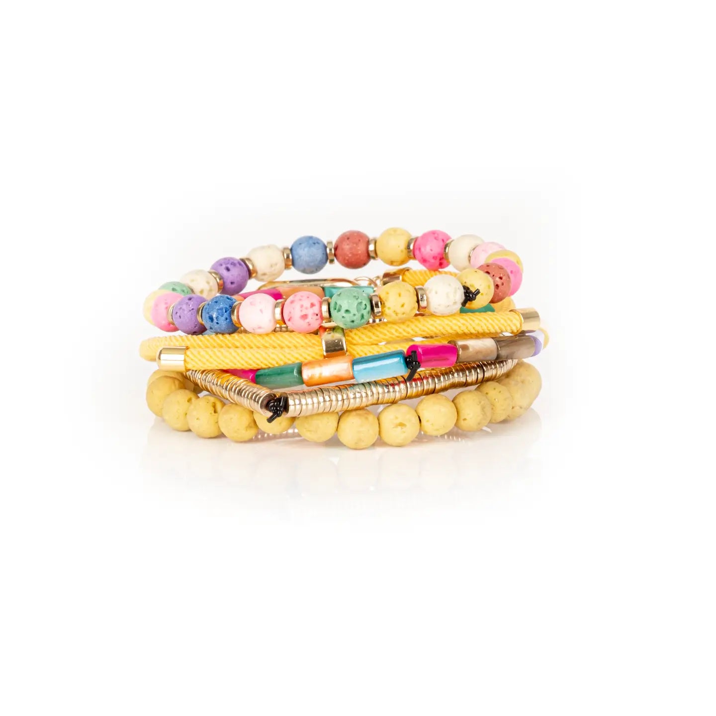 Sun Riot Colorful Bead Stack Bracelet