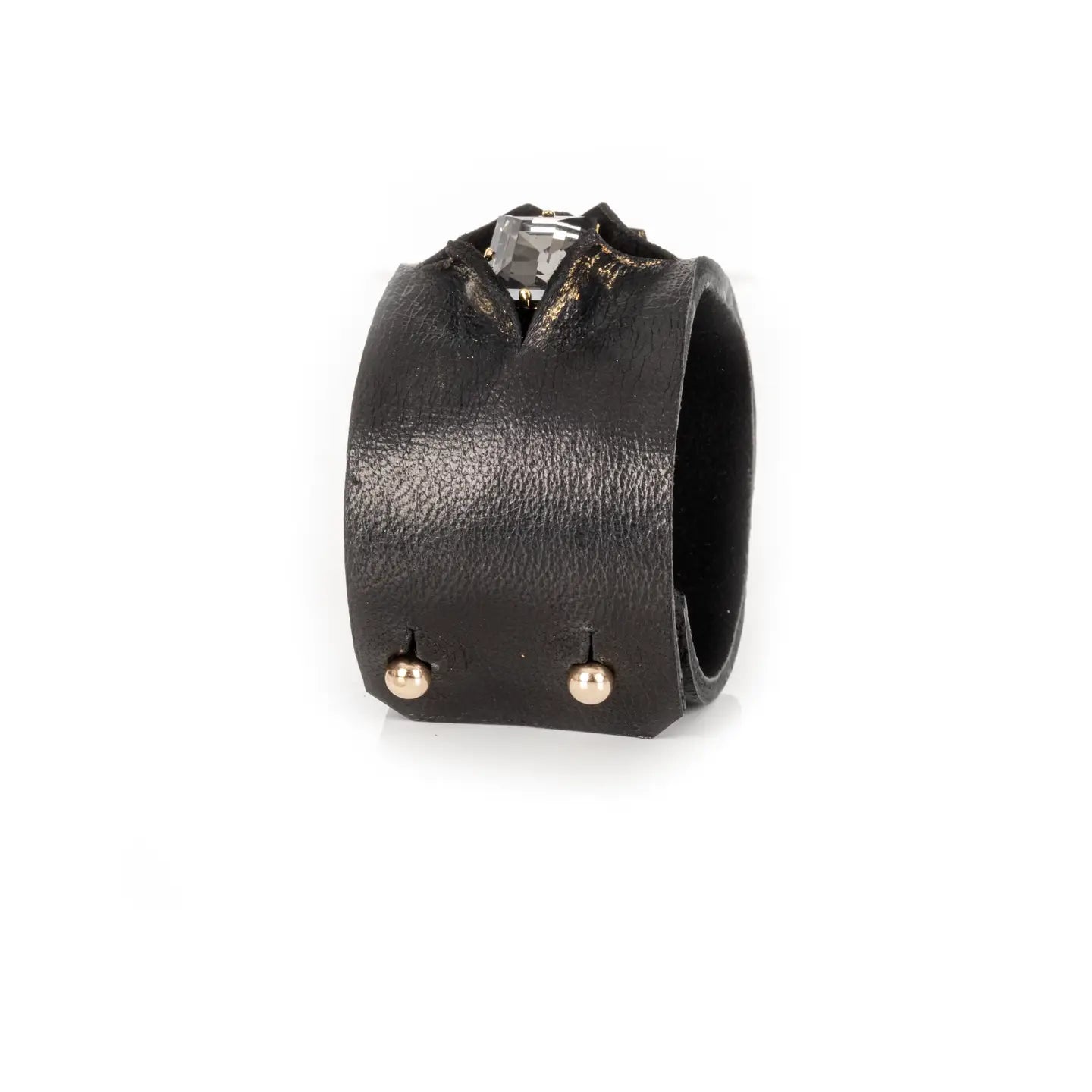Solar Relic Sculpted Leather Cuff
