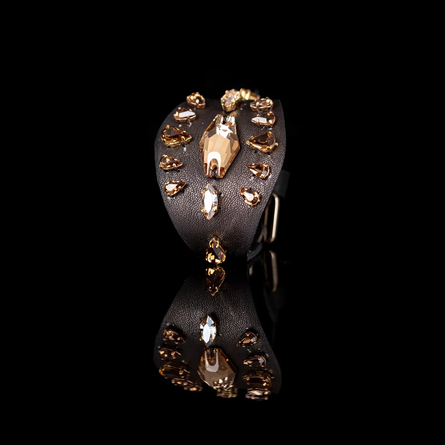 Golden Relic Leather Cuff Bracelet