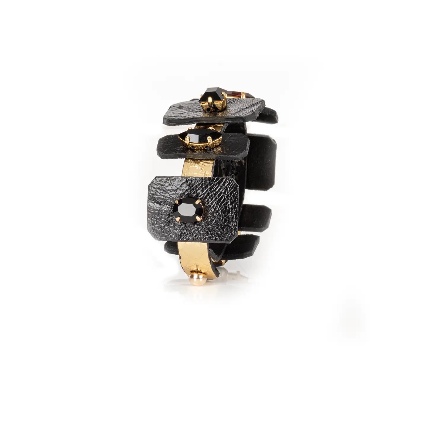 Obsidian Relic Modular Leather Cuff