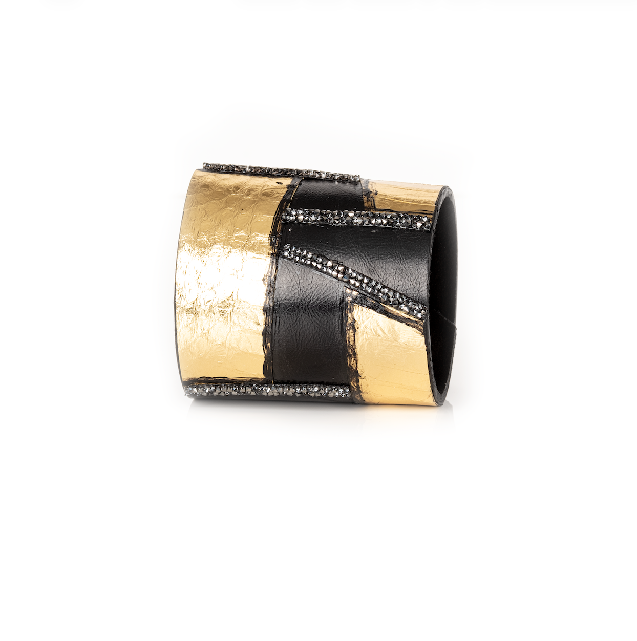 Midnight Empire Gold Panel Statement Cuff