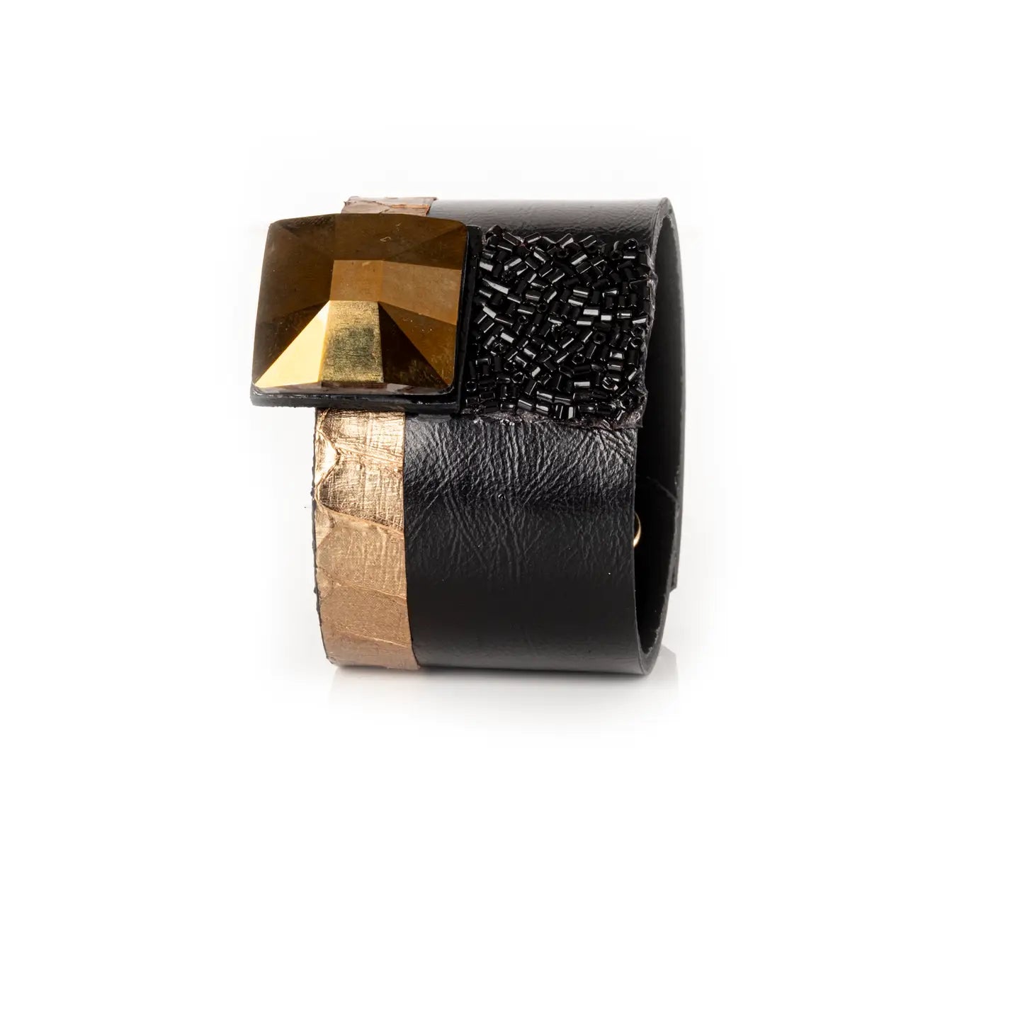 Obsidian Empire Statement Leather Cuff
