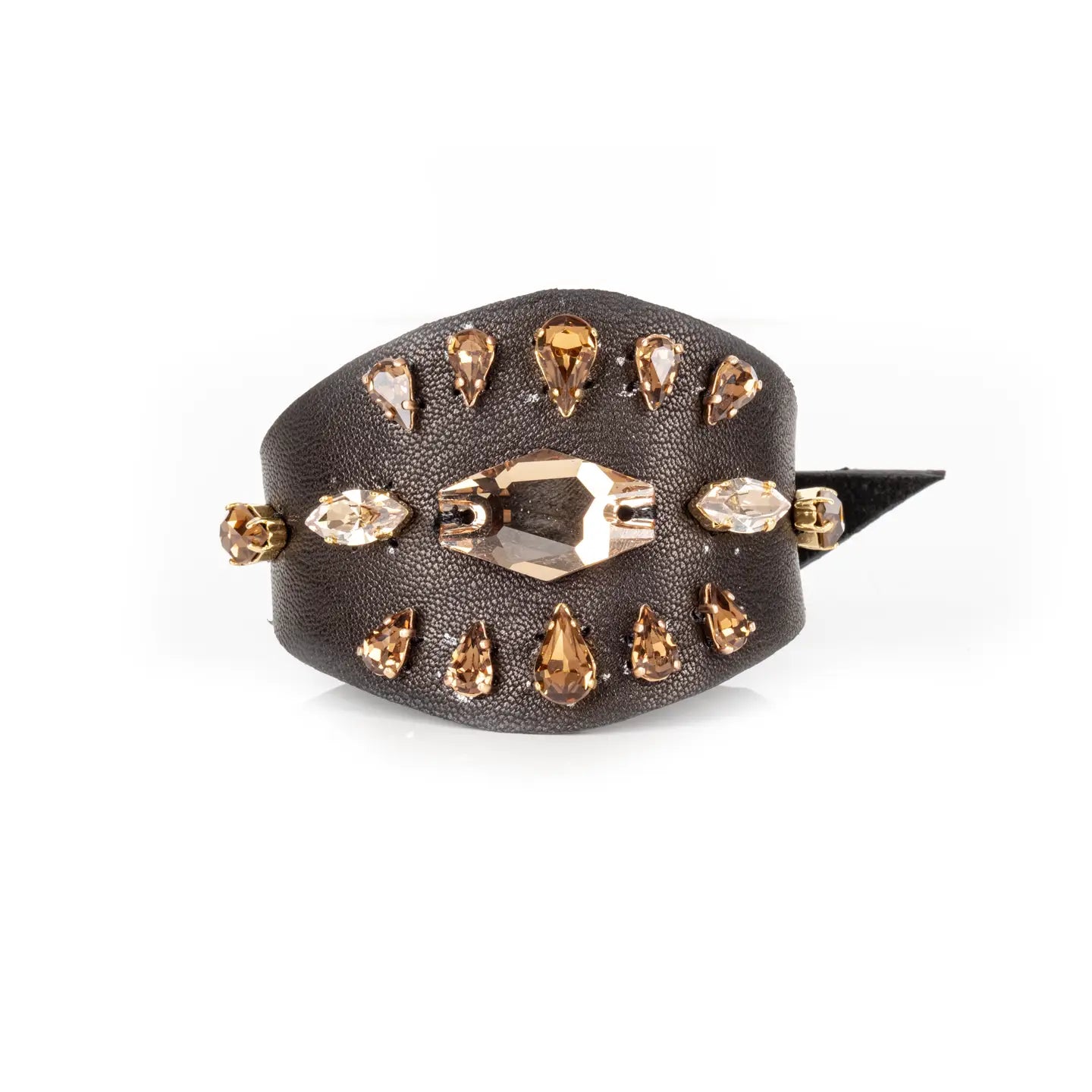 Golden Relic Leather Cuff Bracelet