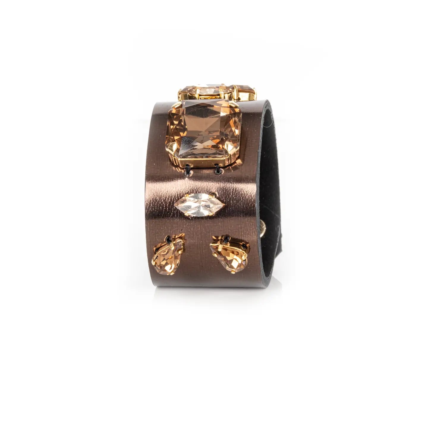 Amber Dominion Leather Cuff Bracelet