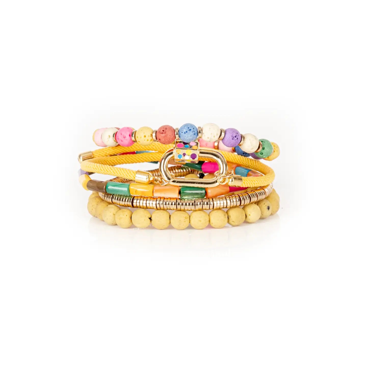Sun Riot Colorful Bead Stack Bracelet