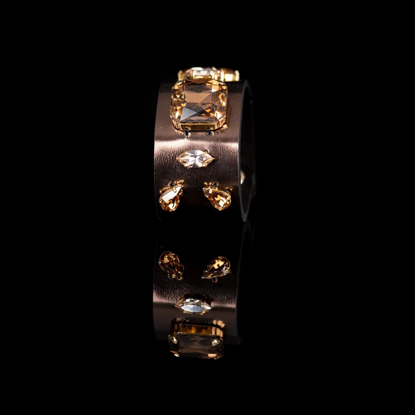Amber Dominion Leather Cuff Bracelet