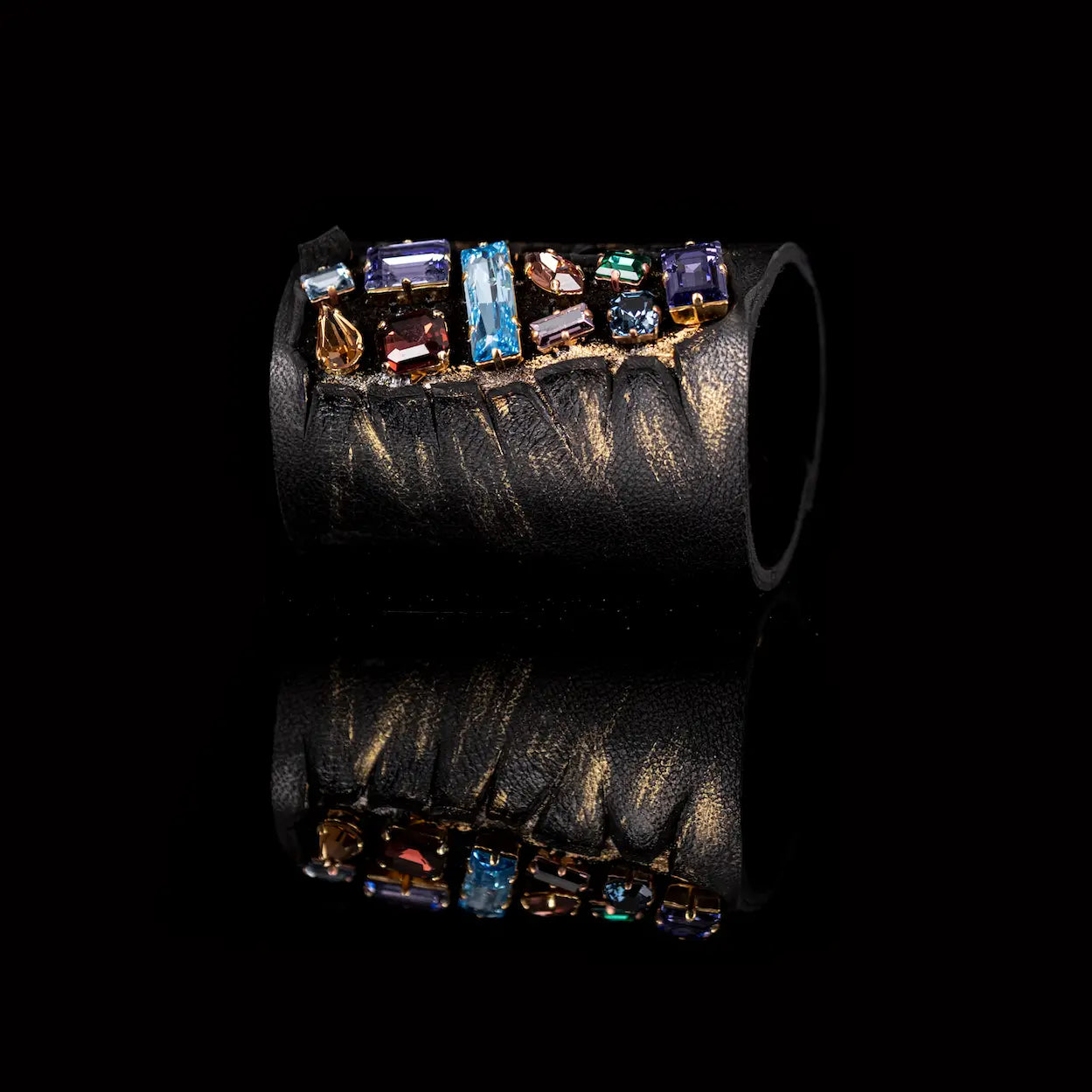 Midnight Atelier Mosaic Leather Cuff