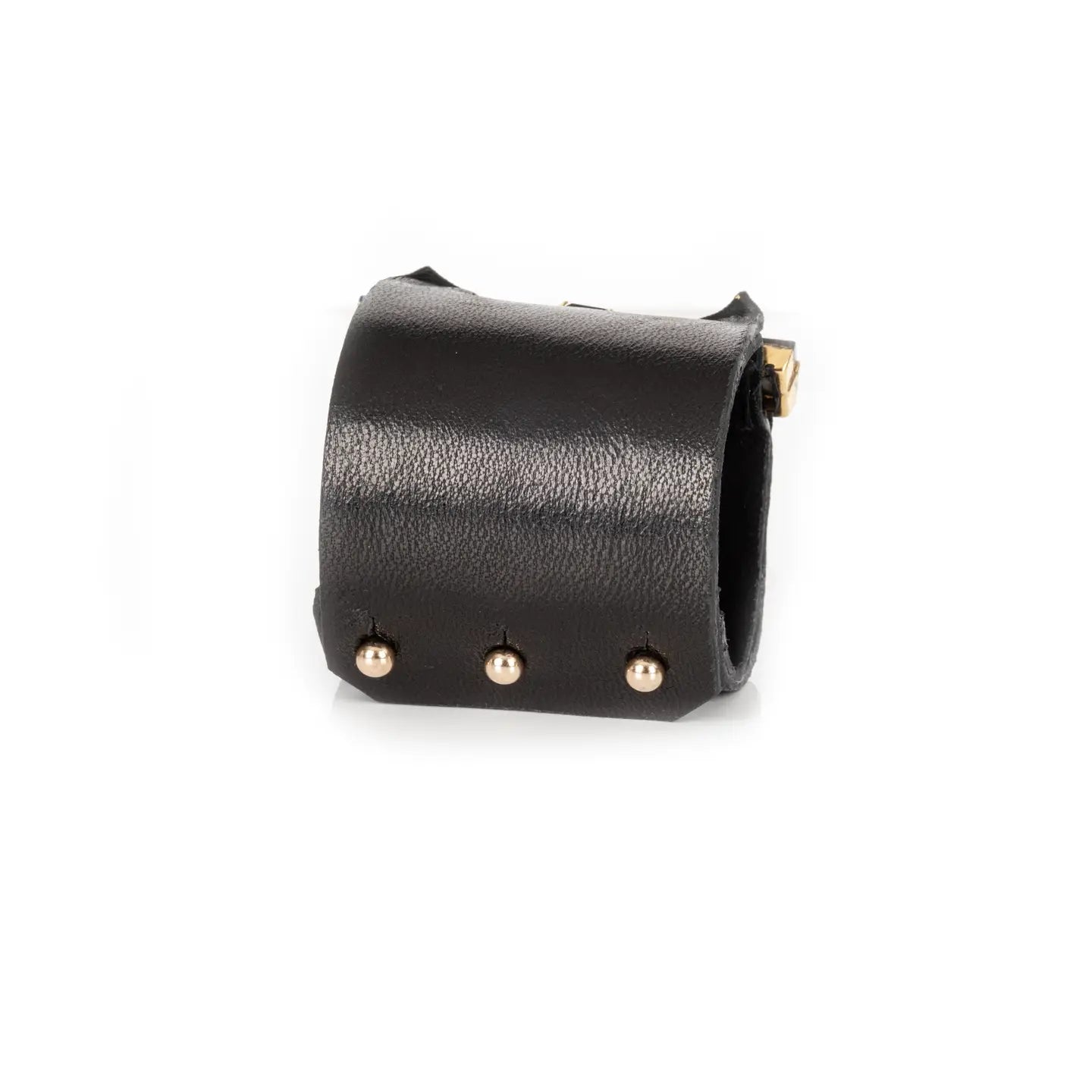 Triarchy Obsidian Crystal Leather Cuff